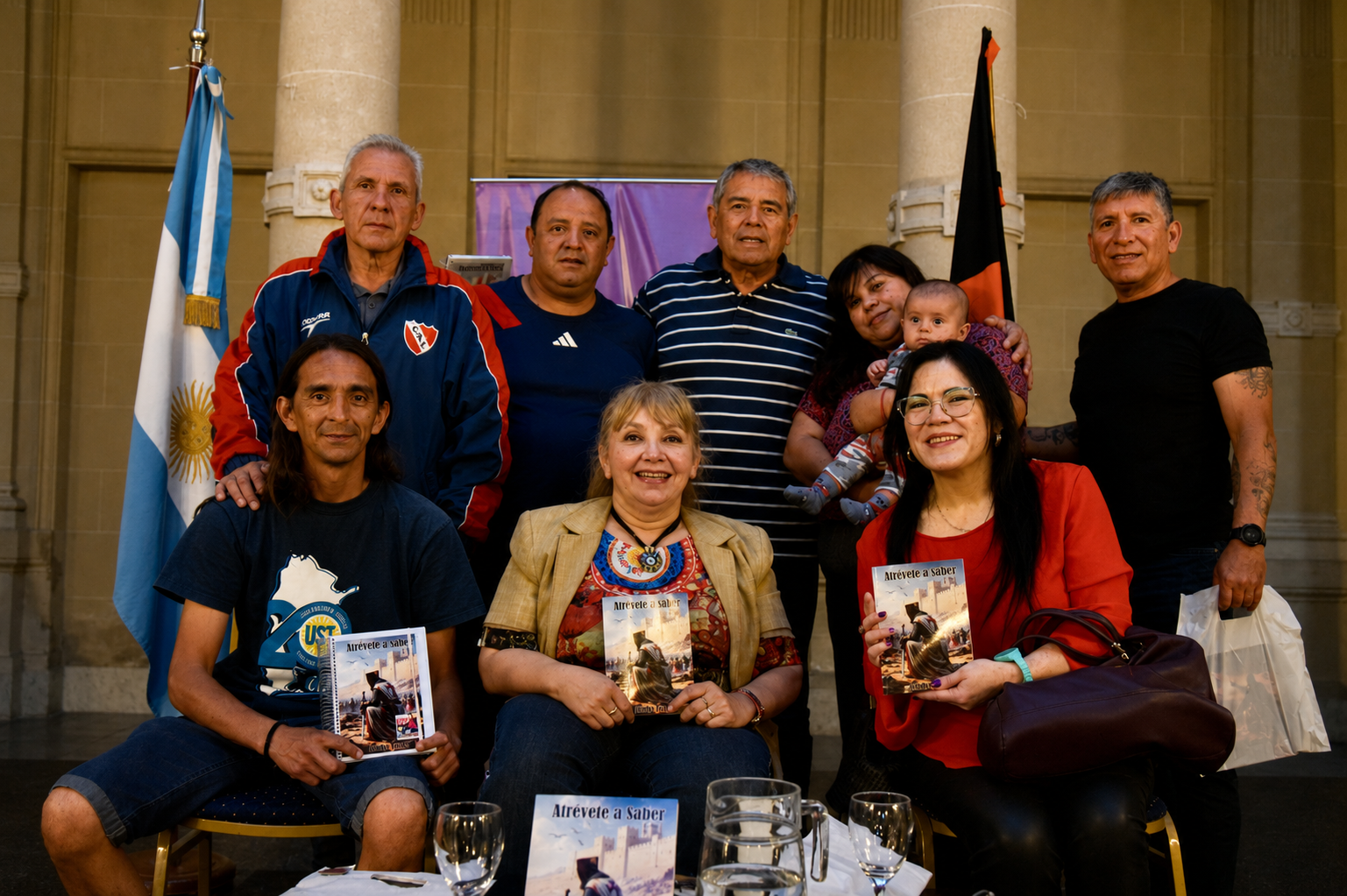 Autoridades de la Cooperativa UST de la localidad de Avellaneda